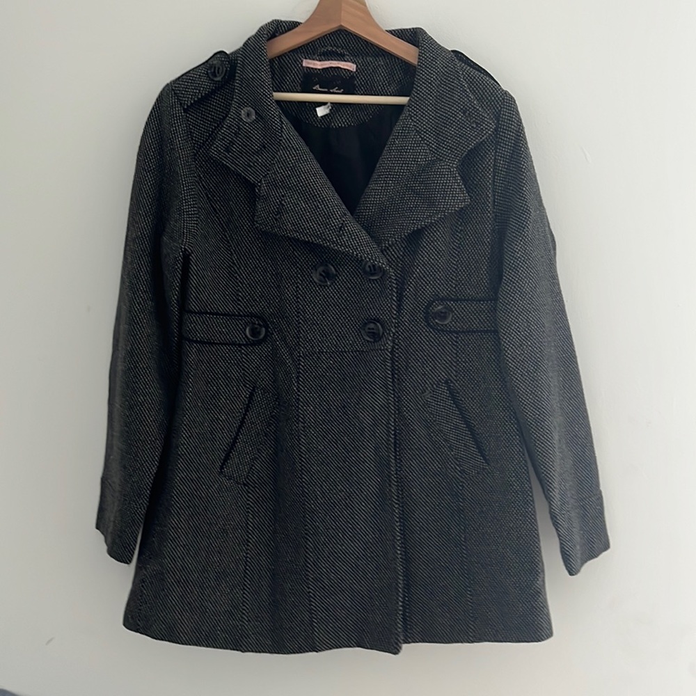 ASOS Brave soul grey pea coat size XL